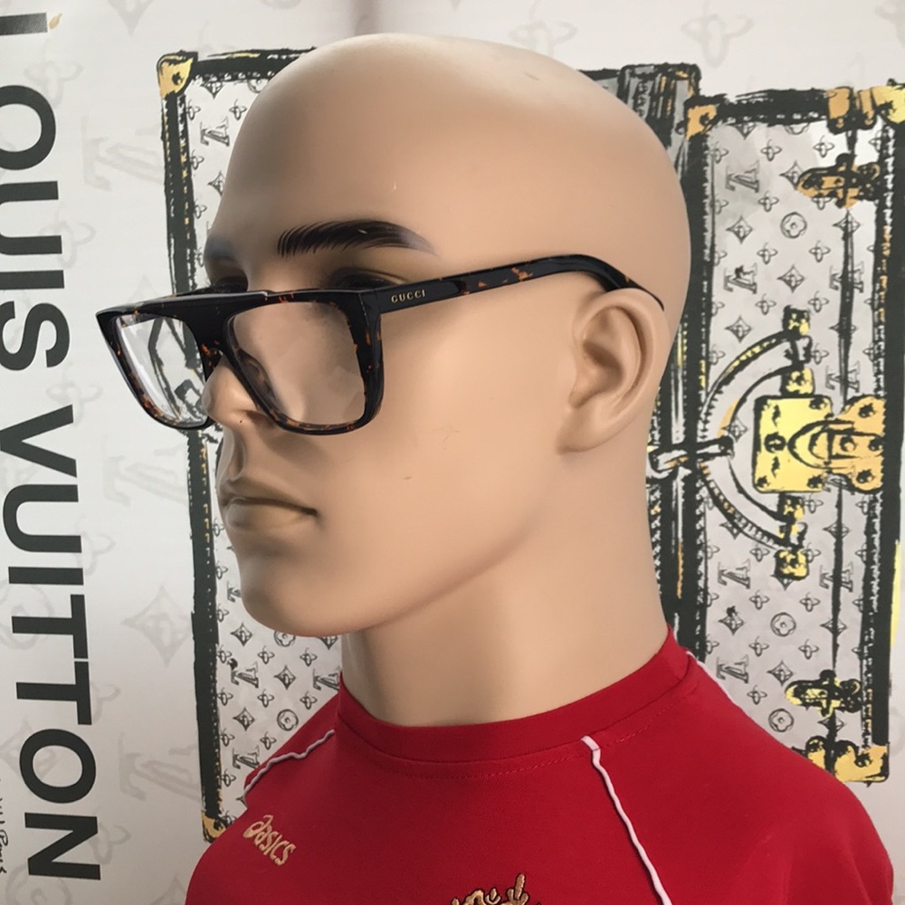 New Authentic Gucci Tortoiseshell Square Glasses GG1040o 002 - Picture 3 of 14